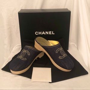 Chanel Denim Mules